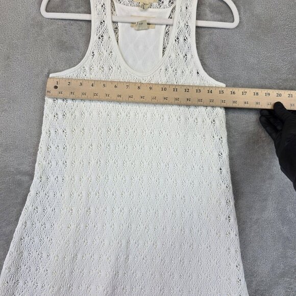 Denim & Supply Ralph Lauren Dress Womens Medium White Crochet Racerback Lined - Picture 5 of 11